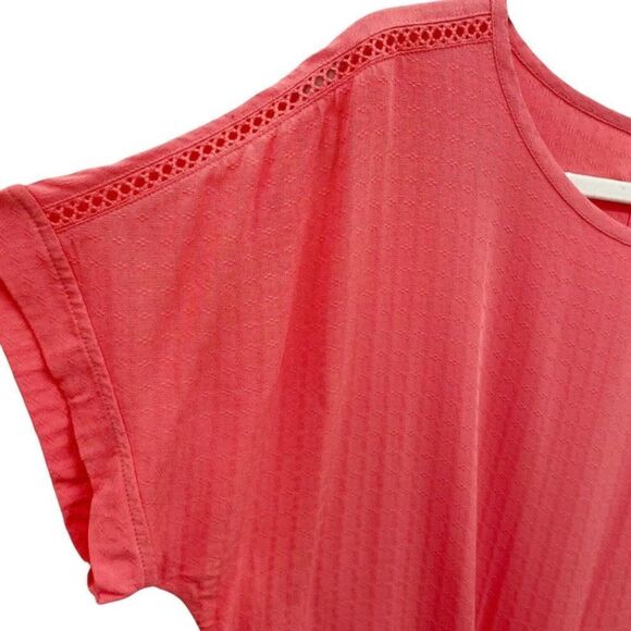 Coral tie front top - Picture 5 of 7